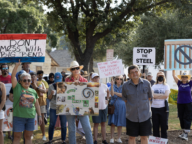 Border wall protesters big bend national park august28 2026 getty